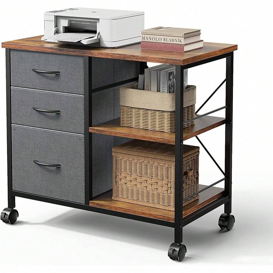 Printer Stand - Sweetcrispy Archivador móvil de 3 niveles,