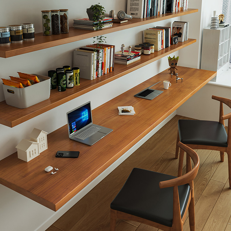 Bookshelf - Escritorio Nórdico de Madera Maciza con