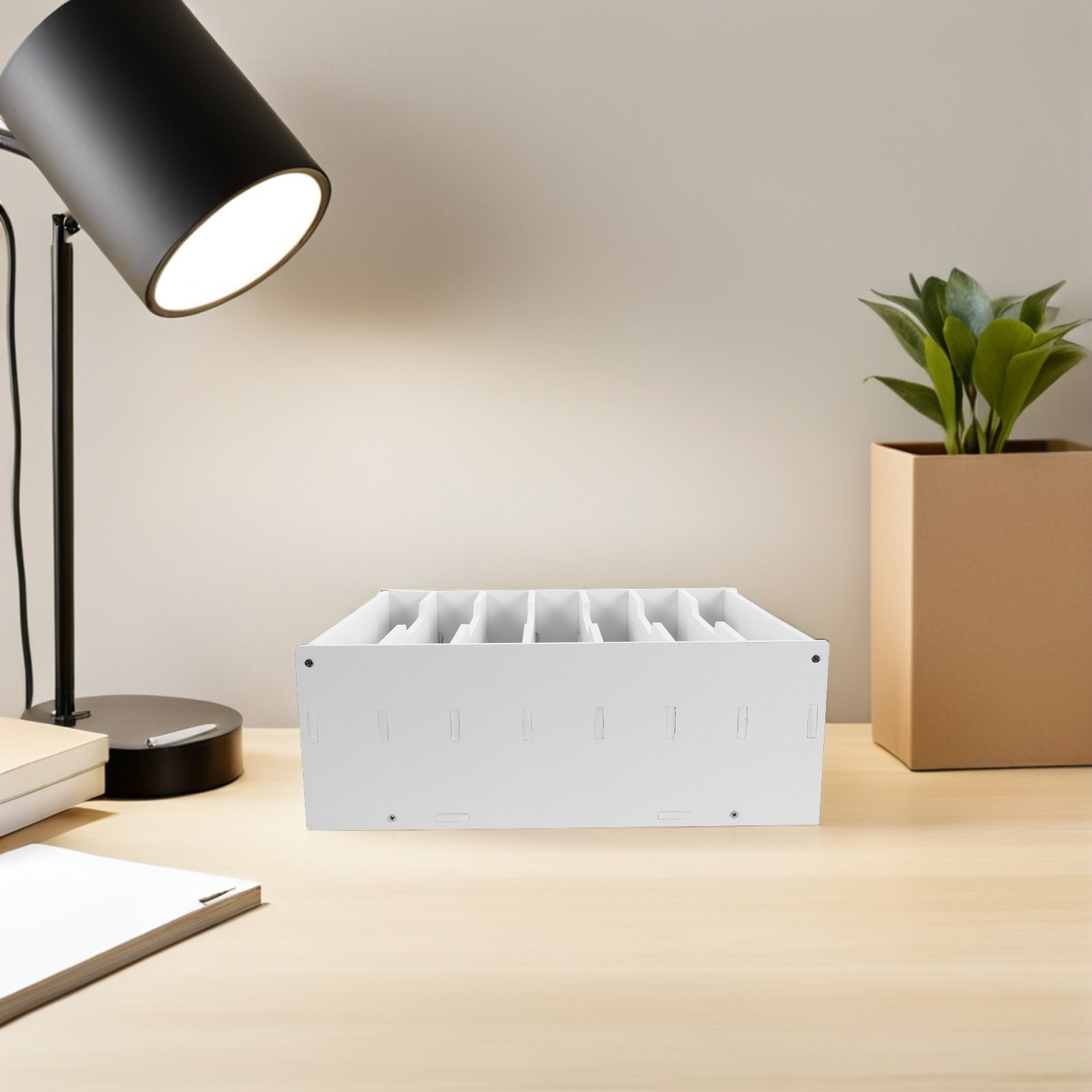 Desk Organizer - Contenedor de madera para guardar dinero,