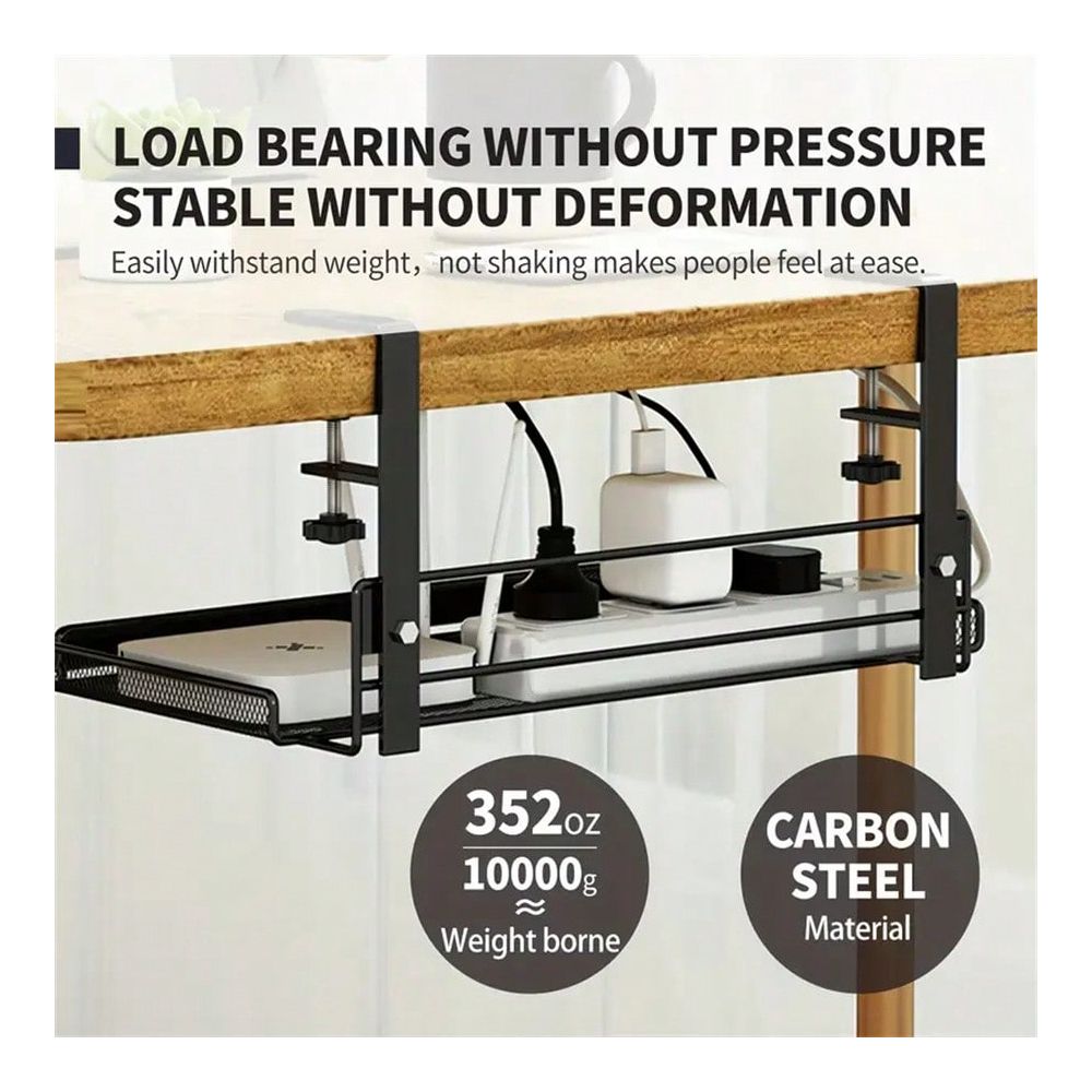 Desk Organizer - Estante/Cesta de Almacenamiento Bajo Escritorio, Organizador
