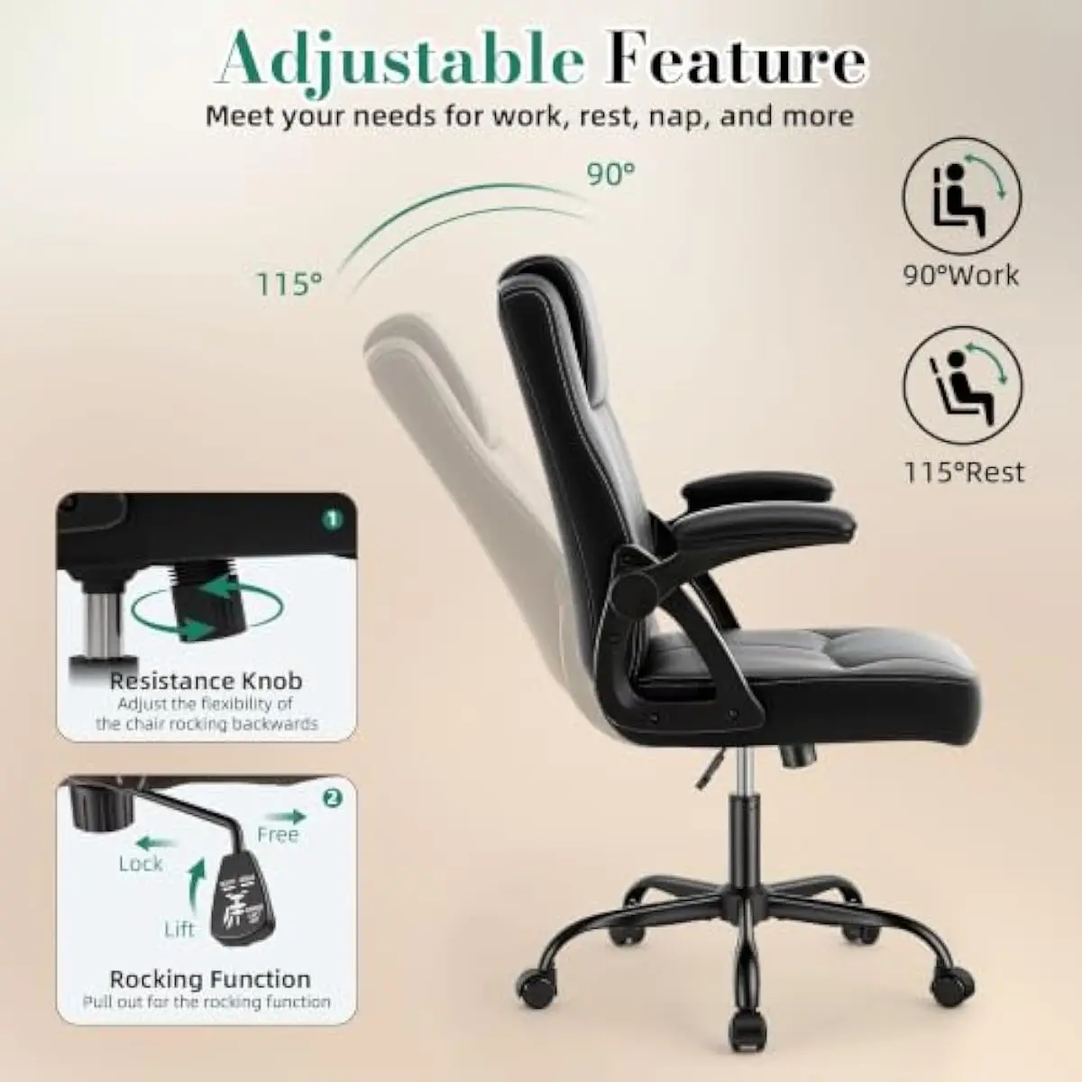 Silla de oficina ergonómica pa - Office Chair reseña y precio