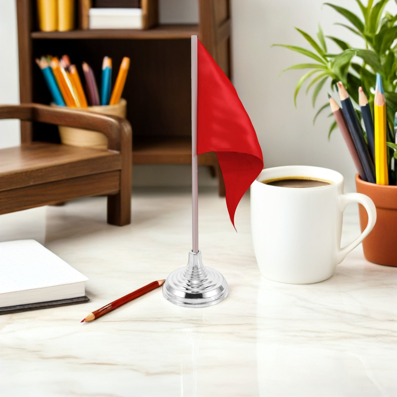 Base plateada para bandera de  - Office Furniture Brands reseña y precio