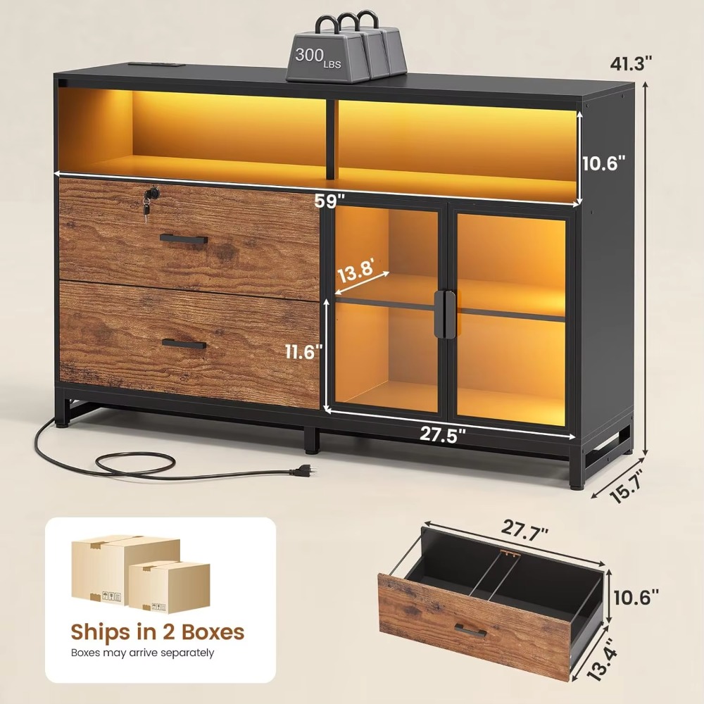 Archivador de 59 pulgadas, 2 c - File Cabinet reseña y precio