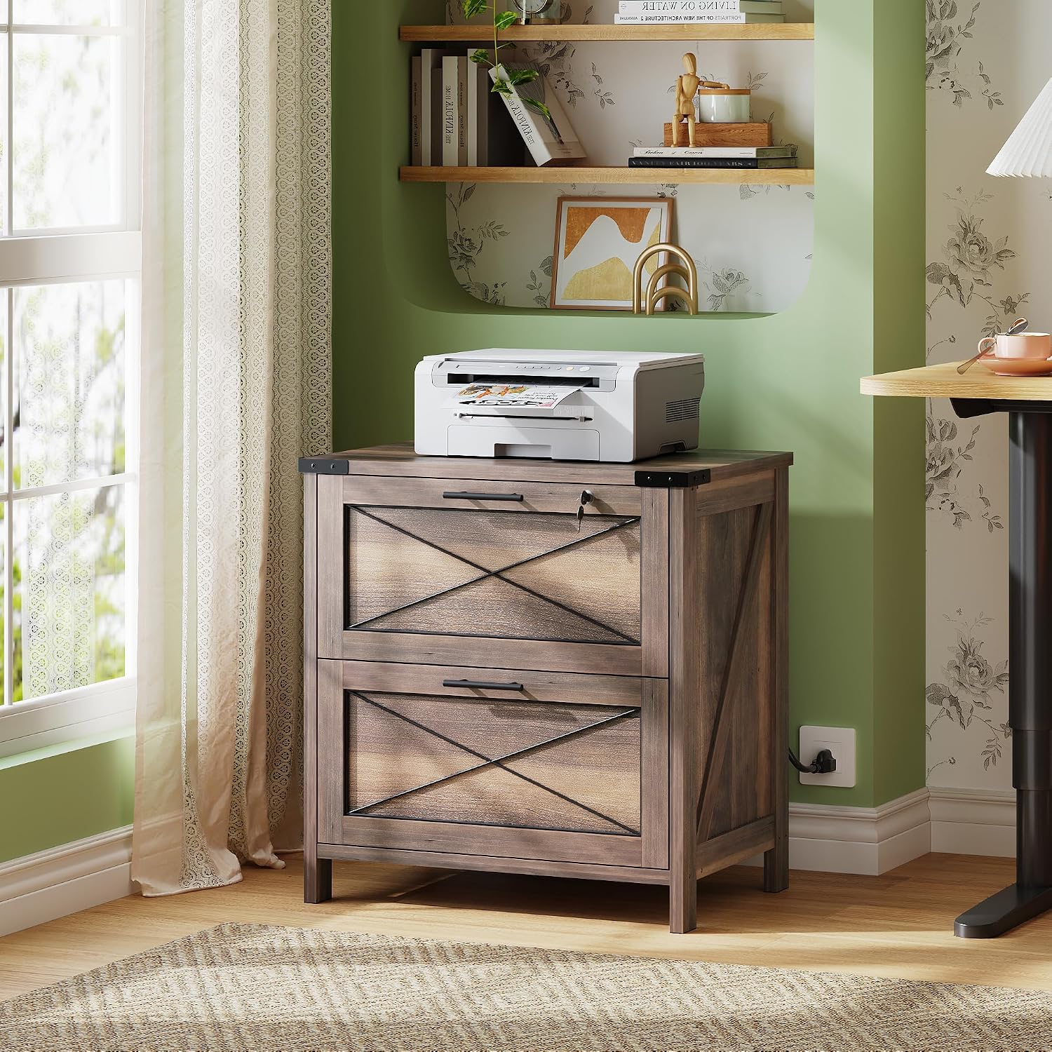 Archivador lateral de madera,  - Printer Stand reseña y precio