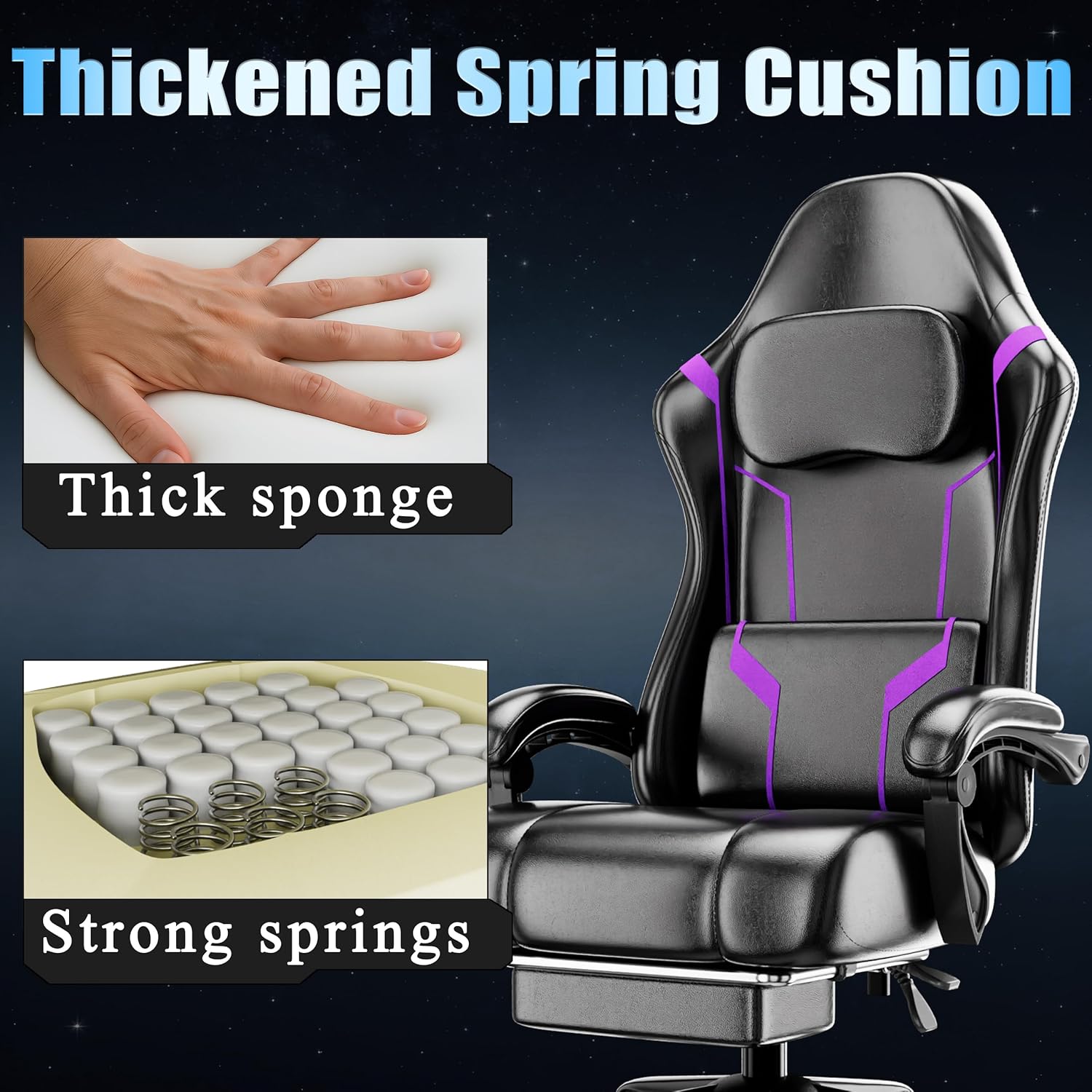Silla de Juego Ergonómica con  - Office Chair Cushion reseña y precio