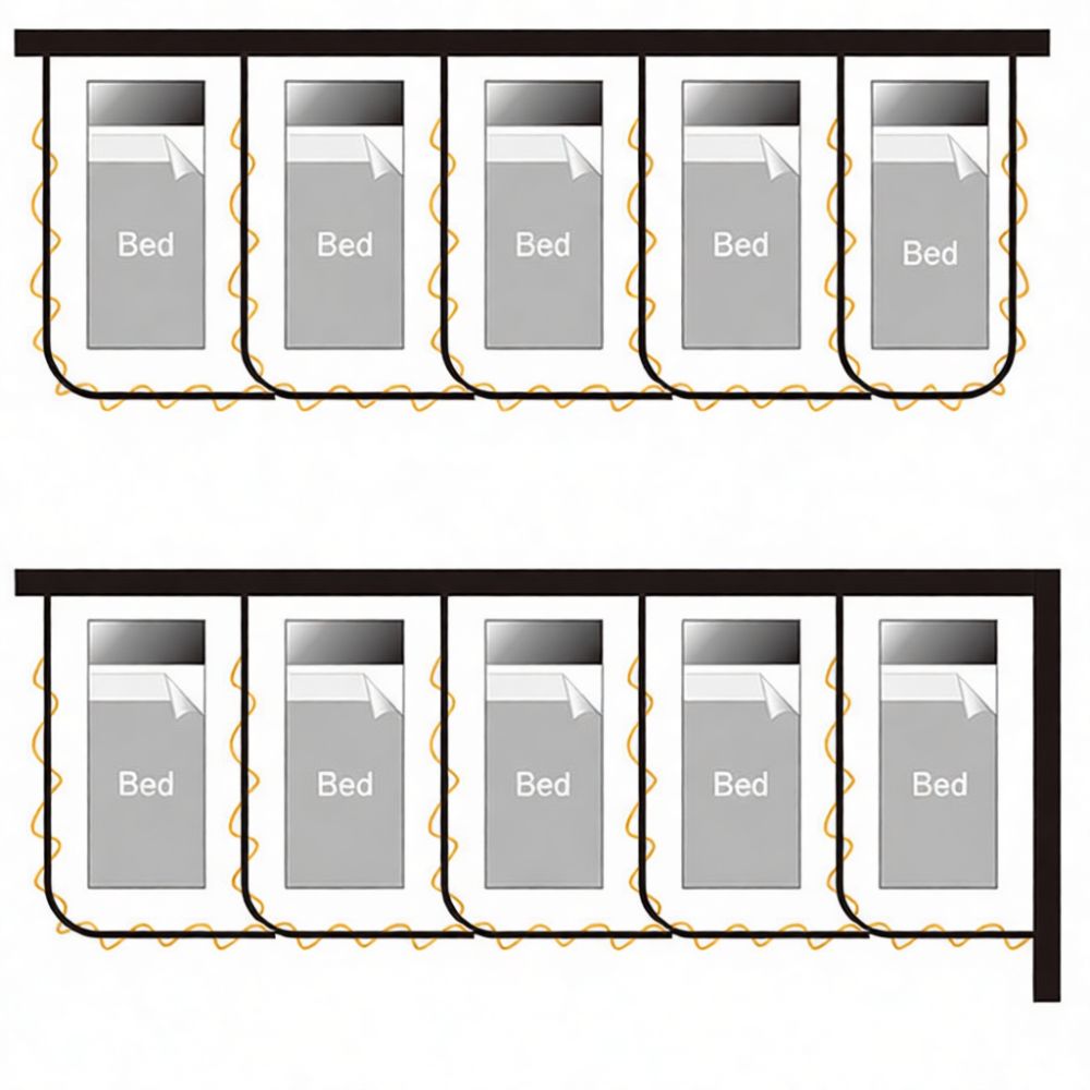 Riel de barra de cortina dobla - Partition Screen Divider reseña y precio