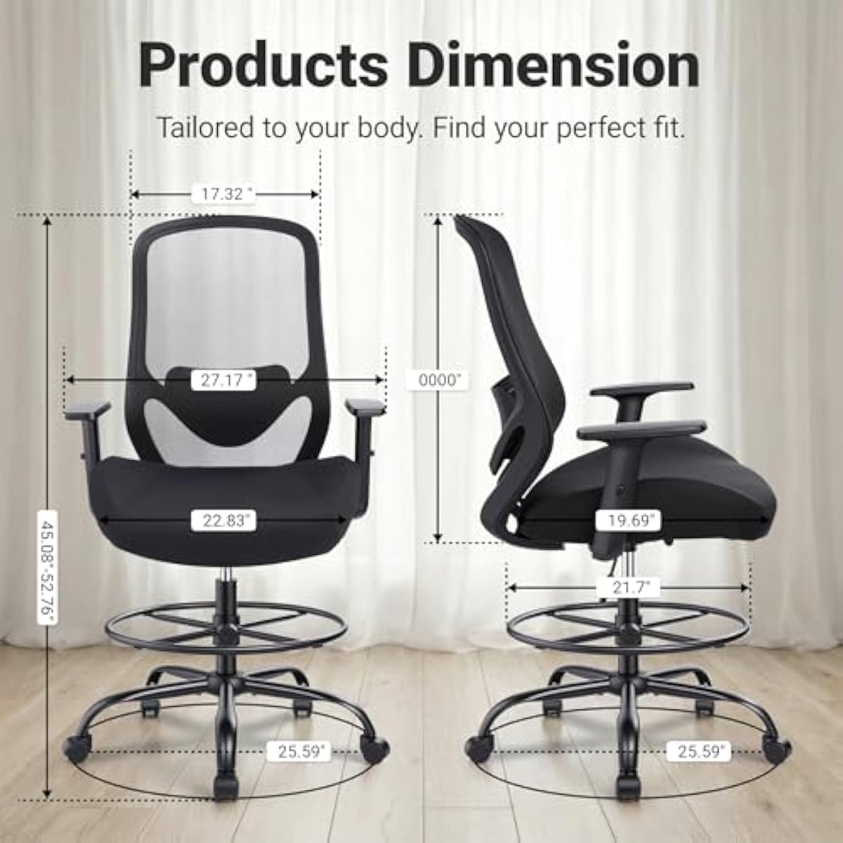 Silla ergonómica alta para dib - Standing Desk reseña y precio