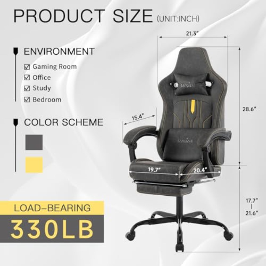 Silla de juego con reposapiés, - Office Chair Cushion reseña y precio
